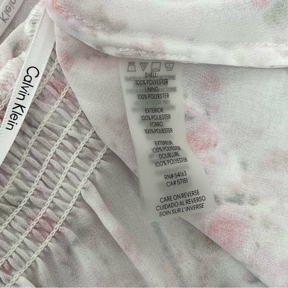 Women's Calvin Klein Wispy Floral Blouse L - Picture 7 of 9